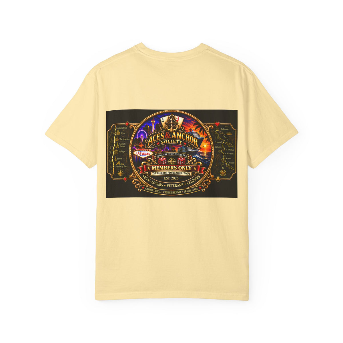 Aces & Anchor Society Logo Unisex Garment-Dyed T-shirt