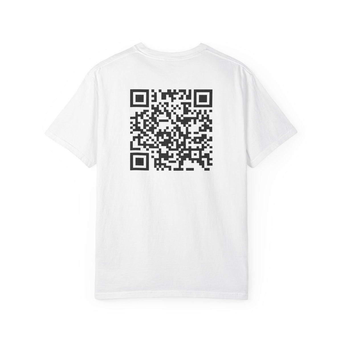 Aces & Anchor Black QR Code Unisex Garment-Dyed T-Shirt