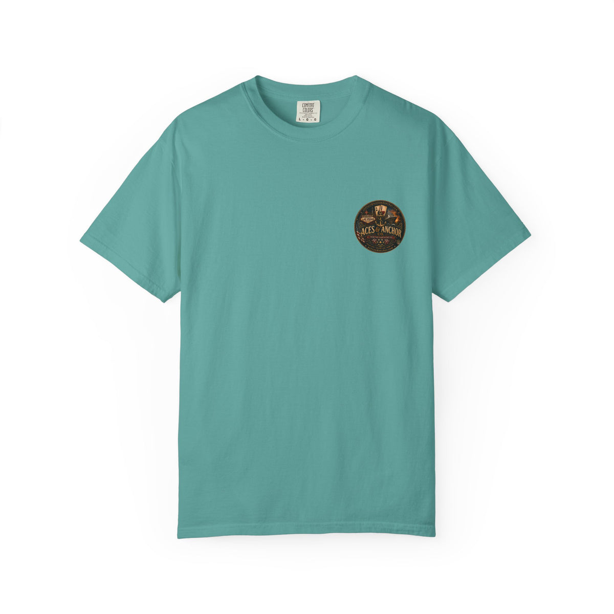 Aces & Anchor Black QR Code Unisex Garment-Dyed T-Shirt