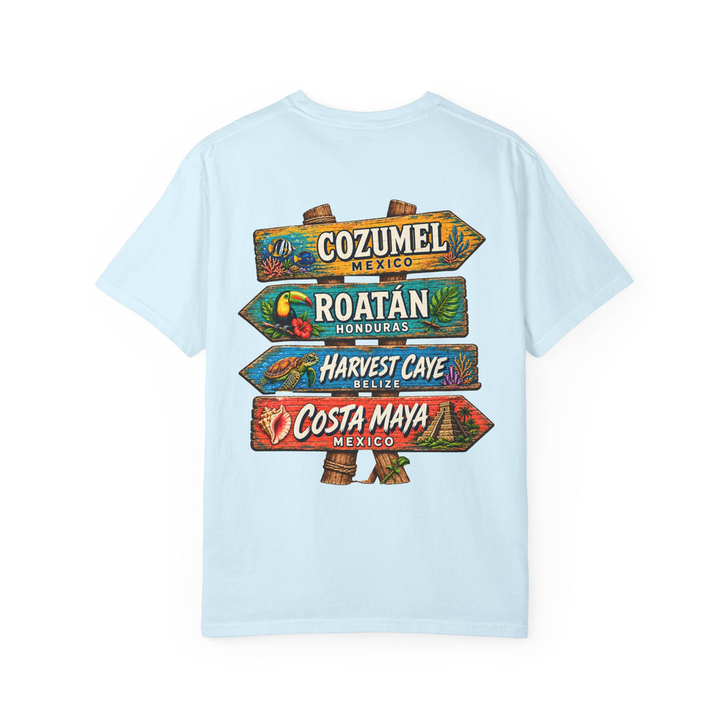 Western Caribbean List Unisex Garment-Dyed T-Shirt