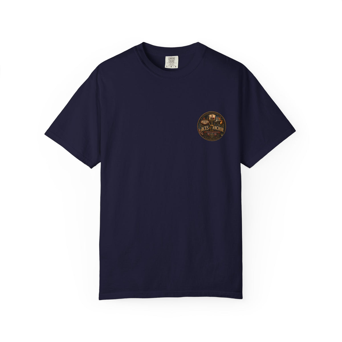 Aces & Anchor Black QR Code Unisex Garment-Dyed T-Shirt