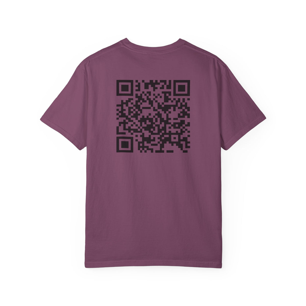 Aces & Anchor Black QR Code Unisex Garment-Dyed T-Shirt
