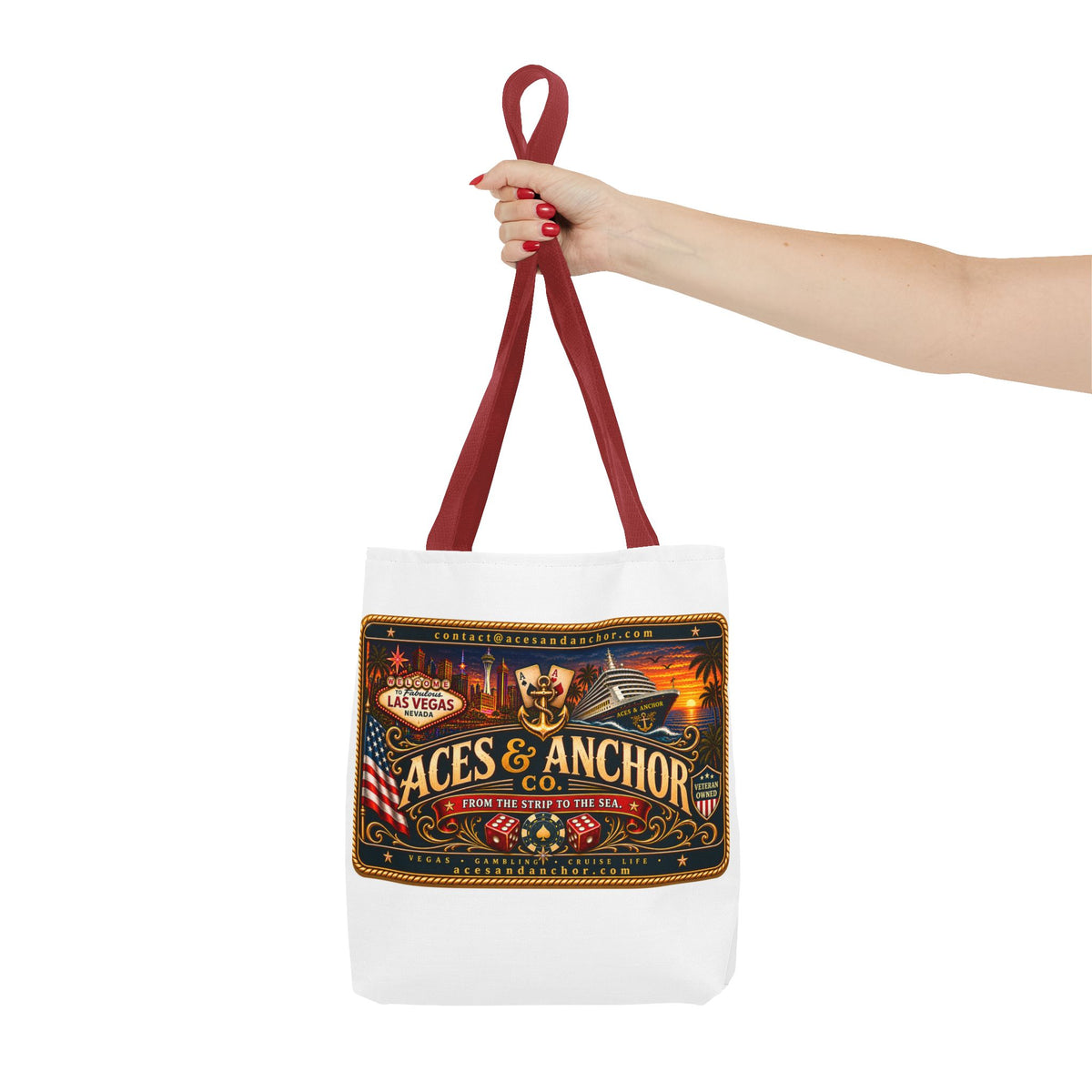 Aces & Anchor Co. Vintage Vegas Tote Bag