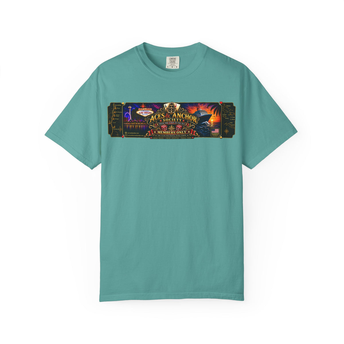 Aces & Anchor Society Logo Unisex Garment-Dyed T-shirt