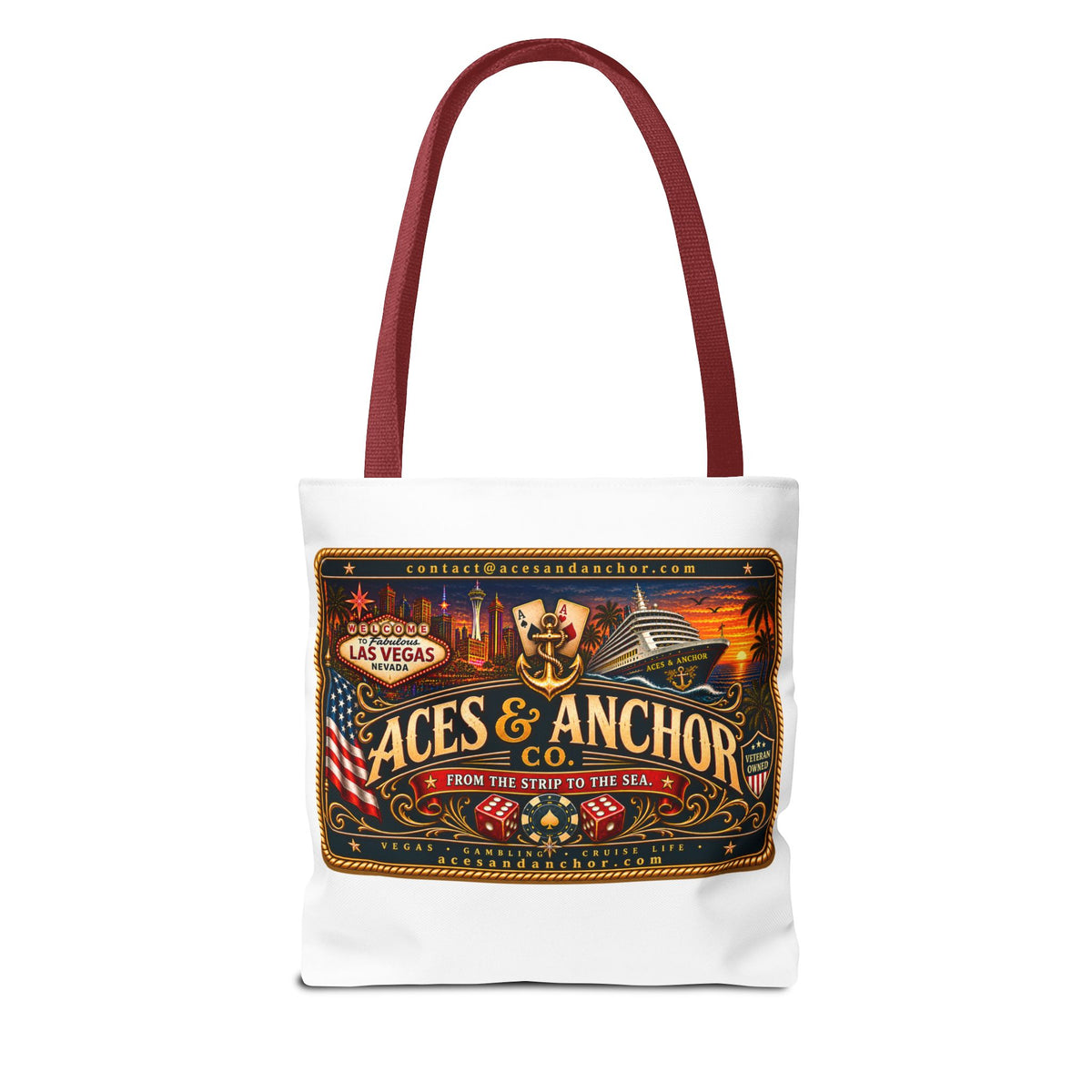 Aces & Anchor Co. Vintage Vegas Tote Bag