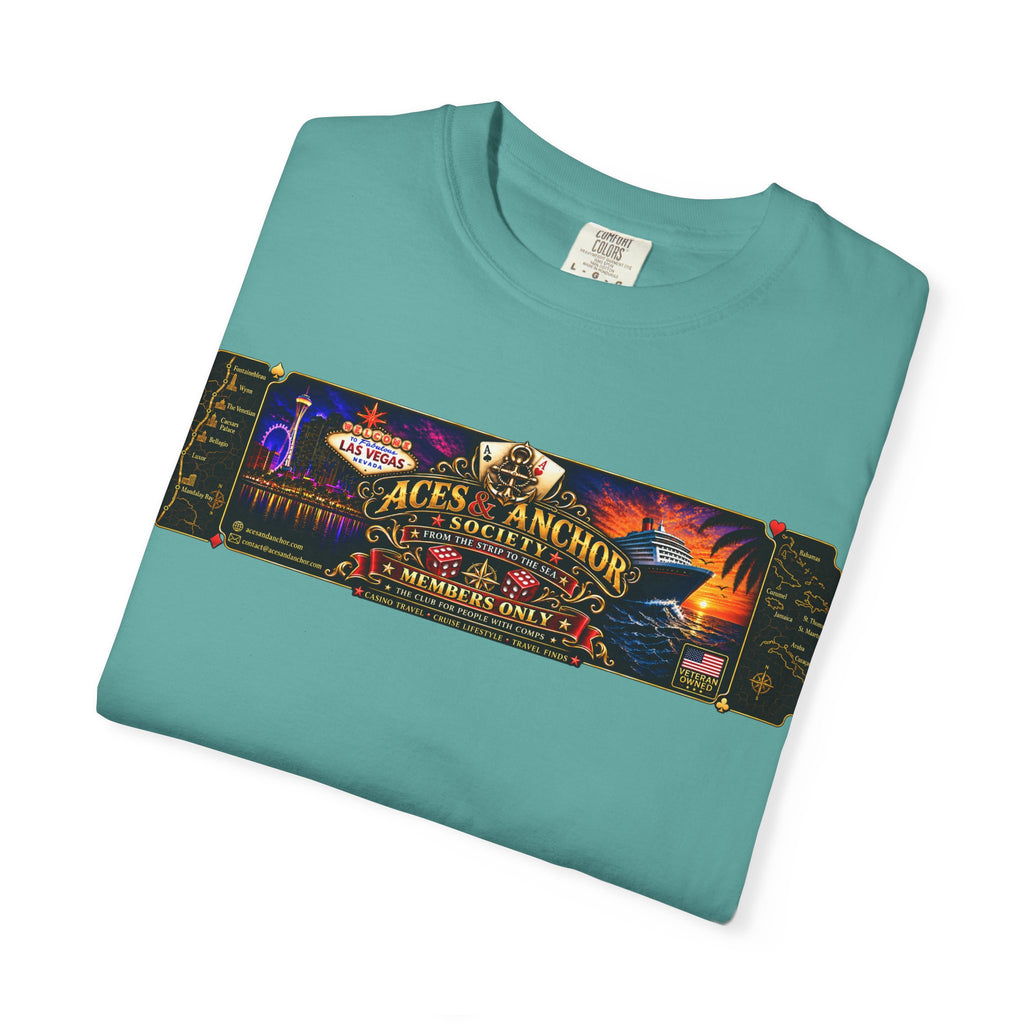 Aces & Anchor Society Logo Unisex Garment-Dyed T-shirt