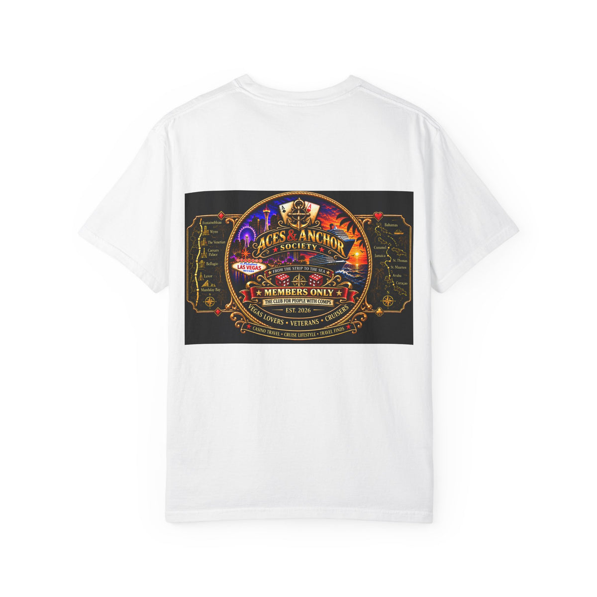 Aces & Anchor Society Logo Unisex Garment-Dyed T-shirt