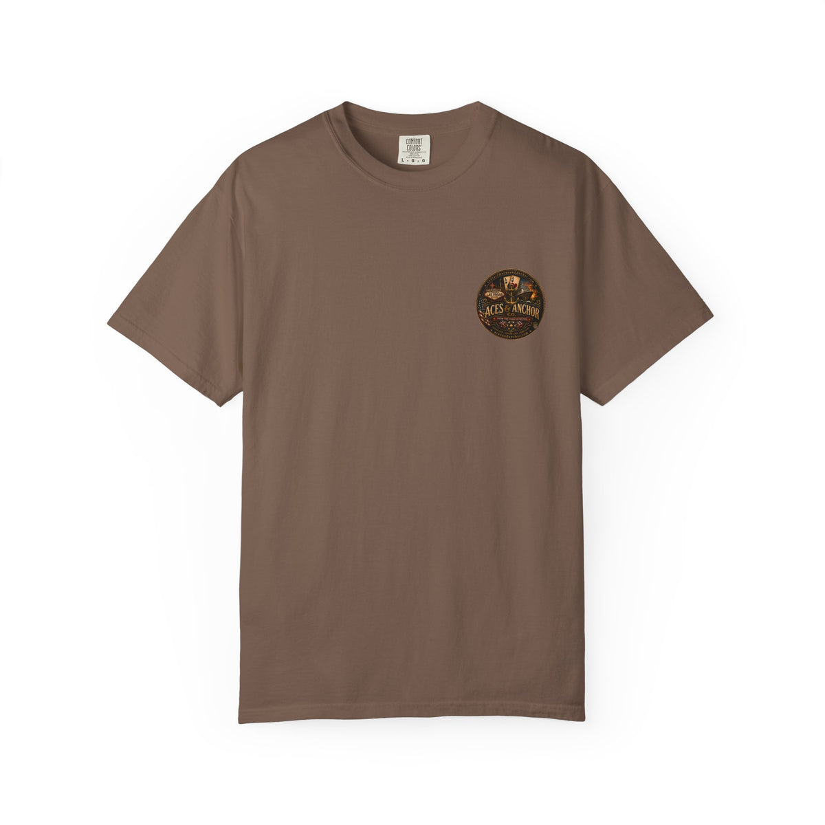 Aces & Anchor Black QR Code Unisex Garment-Dyed T-Shirt